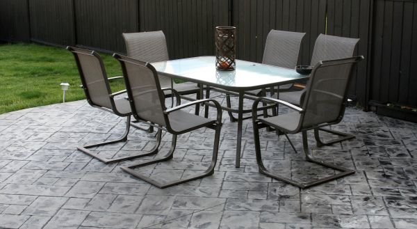 Backyard Concrete Stamping in Modesto
