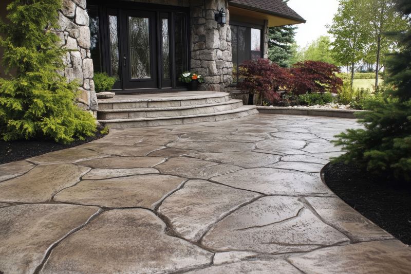 Stamped Concrete Walkway