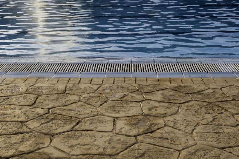 Poolside Stamped Concrete